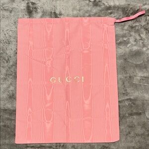 Gucci Coral Pink Pouch with Gold Logo